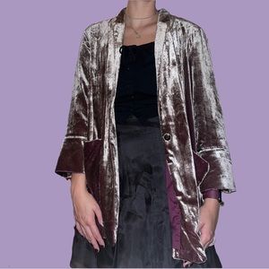 Iridescent Velvet Blazer